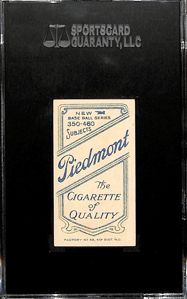 1911 T206 Fred Merkle - Throwing - Piedmont Back - SGC 55 (4.5) - Factory No. 42